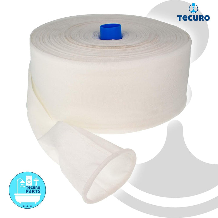 tecuro Filterstrumpf - Drainagevlies - für Drainagerohr Ø 125 mm - Nylon - 25 Meter, 25 Meter