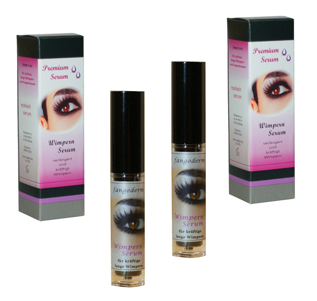 Wimpernserum - Wimpernverlängerung; (2x 6 ml) - Schwarz, 2x 6 ml