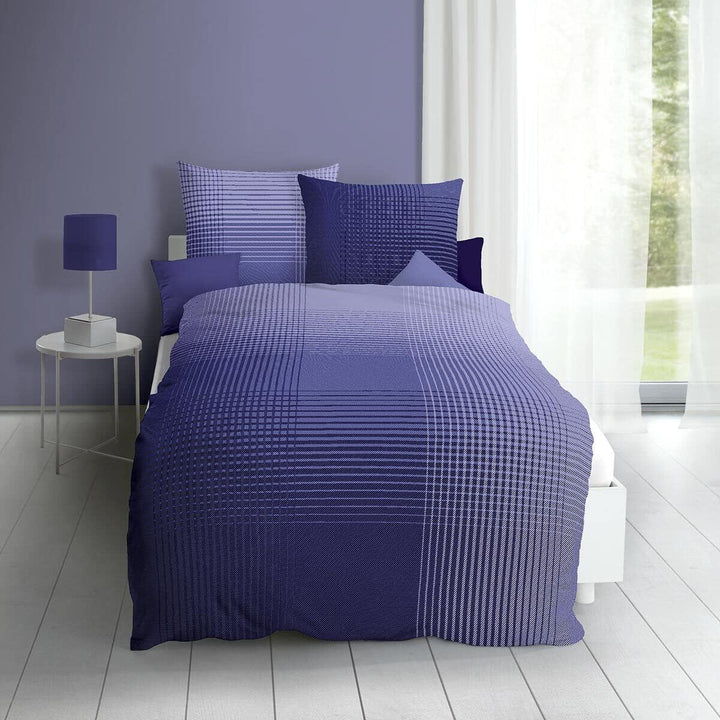 Kaeppel Mako-Satin Bettwäsche Master violett, 1 Bettbezug 155 x 220 cm + 1 Kissenbezug 80 x 80 cm Vi