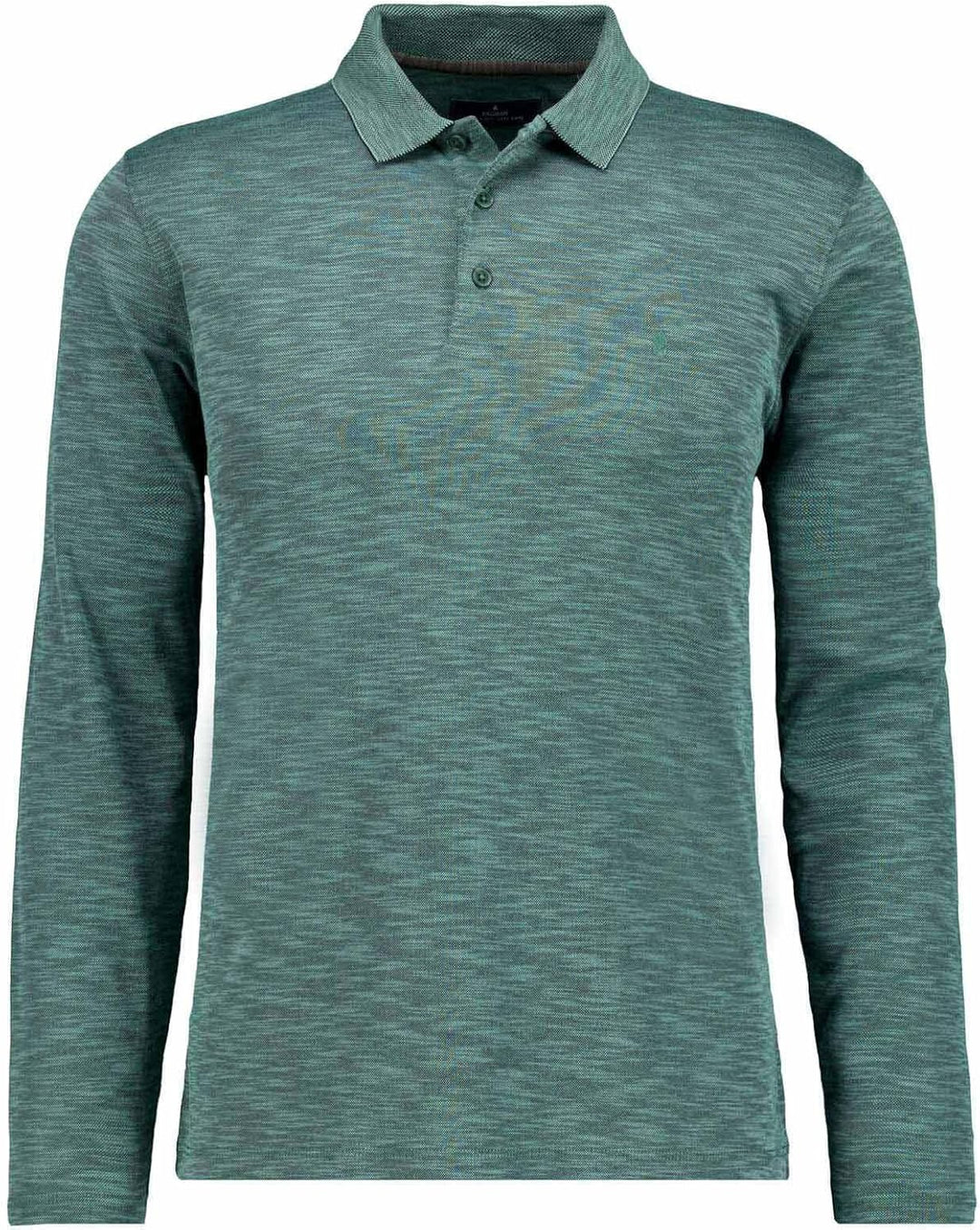 RAGMAN Herren Poloshirt Langarm Softknit L Forstgrün, L Forstgrün
