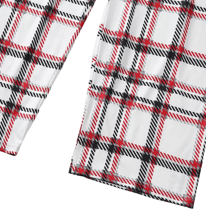 GORGLITTER Damen Schlafanzug 3er Set Cami Schlafanzug Plaid Pajamas Set Nachtwäsche Schlafhose Karie