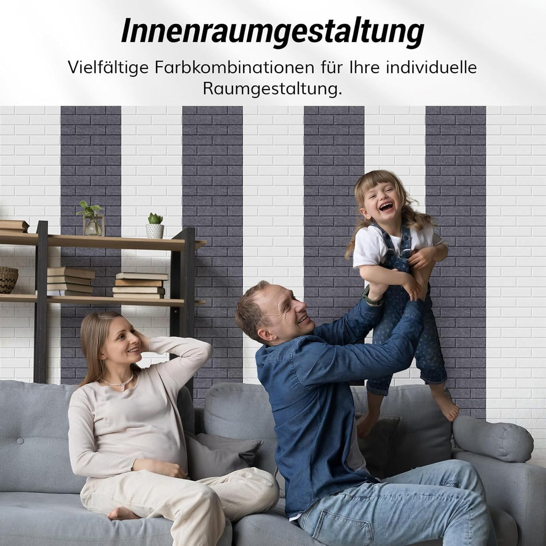 TONOR Ziegeltyp Akustikpaneele selbstklebend, 18 St.30x30x0,9cm Schalldämmung Schallschutzplatten, W
