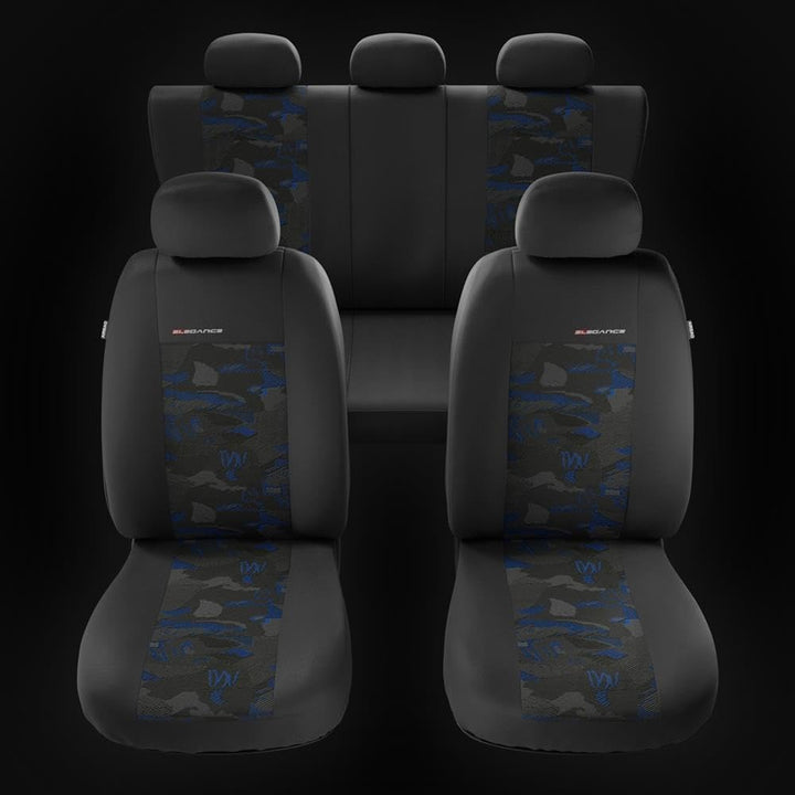 Mossa Sitzbezüge passend für Mercedes A Klasse W168 W169 (1997-2012) UNE-BL Blau UNE-BL Full Set, Bl