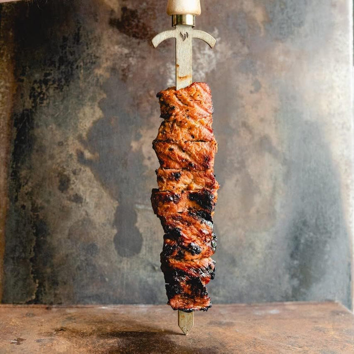 Grillrost.com Edelstahl Grillspiess | BBQ-Spiess | Churrasco | Drehspiess (50 cm) Grillspiess Set, G