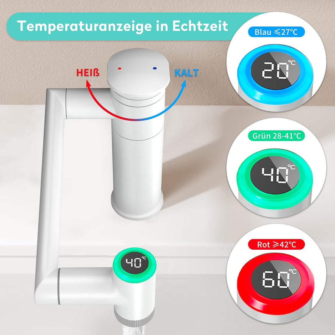 KAIYING 1080° Drehbare Waschtischarmatur, Höhenverstellbare Waschtischarmaturen, Wasserhahn Badezimm