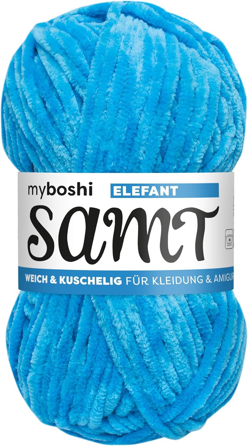 myboshi Samt Wolle zum Häkeln und Stricken, weiche Chenille Wolle im XXL-Knäuel, perfekt für Amiguru