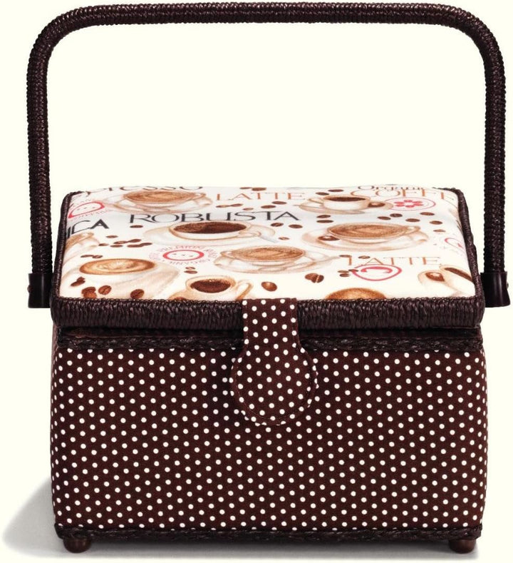 Prym Nähkorb Coffee M, Polyester, braun, beige