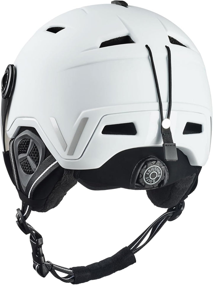 Black Crevice Skihelm Vail I Skihelm mit Visier im Pilotenstyle I Skihelm Herren &amp; Damen I Skihelm a