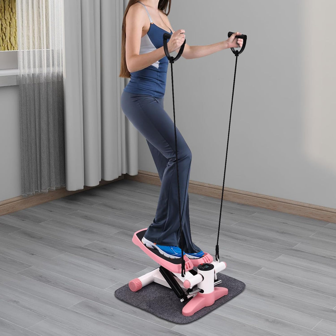 Mini Stepper für Zuhause mit Widerstandsbändern, hydraulisches Antriebssystem, verstellbare Training