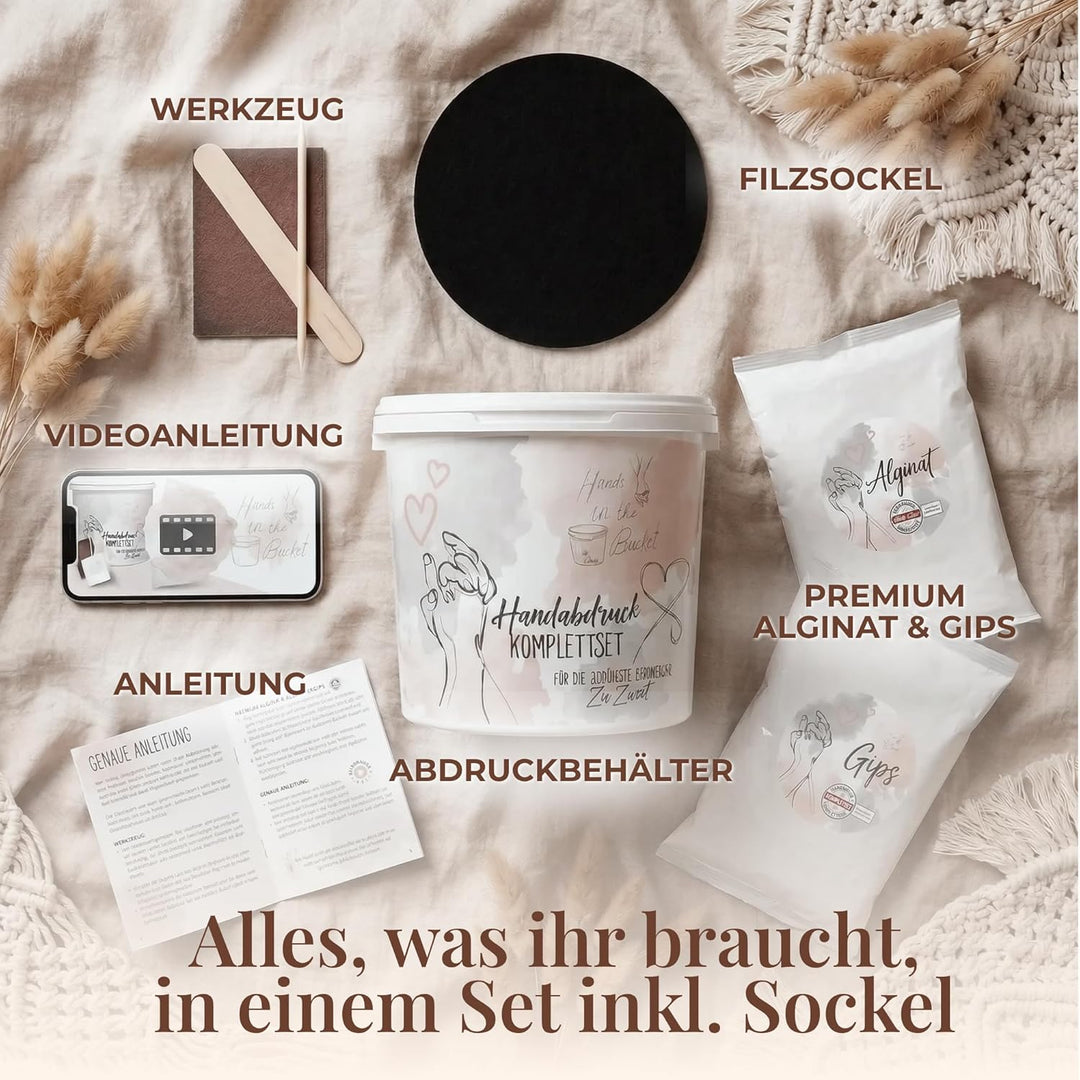 3D Handabdruck Set für Paare Hochwertiges Gipsabdruckset Hände Jahrestag Geschenk für Ihn und Sie, P