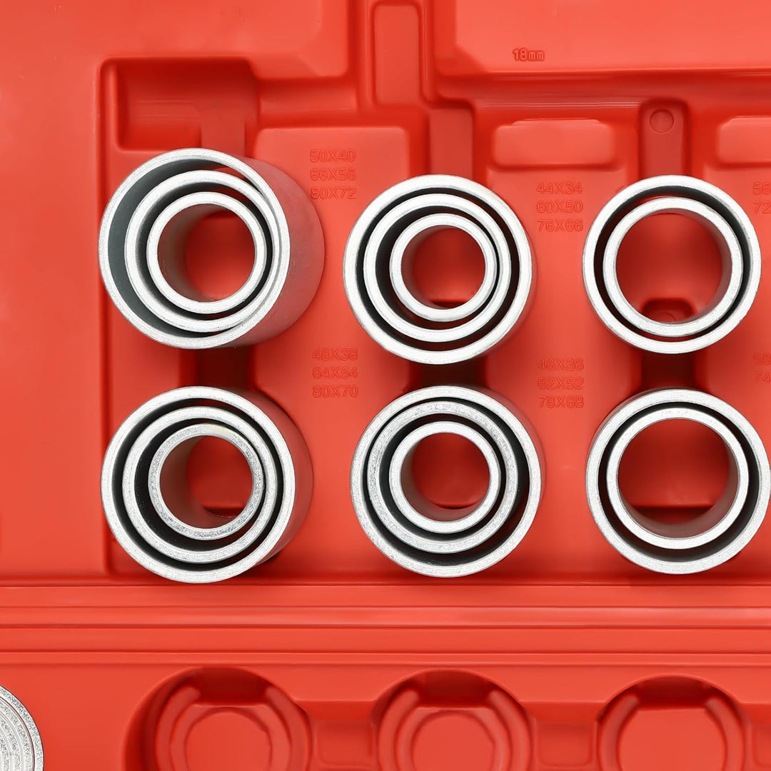 28PCS Universal Press- und Zughülsensatz, Buchsenlager-Ausbauwerkzeugsatz,für Antriebswellen KFZ Rad