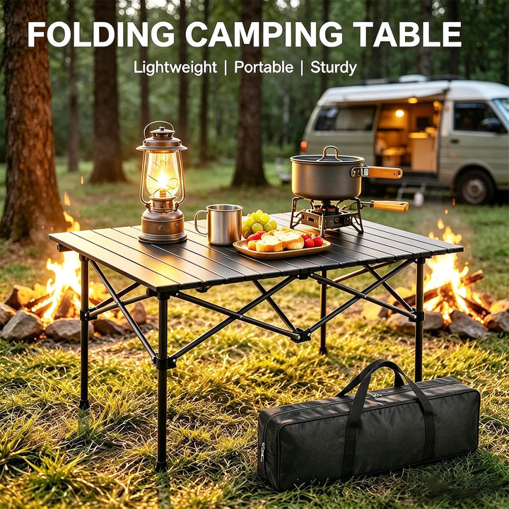 Campingtisch Klappbar, Klapptisch Camping, Campingtisch Faltbar mit Tasche für Picknick Kochen Wande