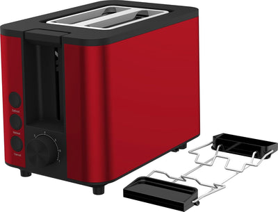 GRUNDIG TA8340 Toaster, 950 W, Rot Style 2024, Style 2024