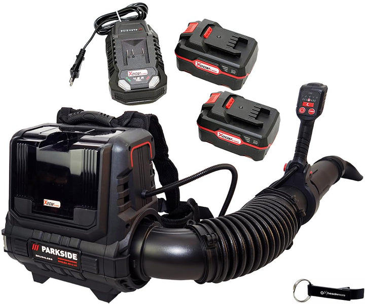 HEADNMORE® Bundle - Parkside Performance® 40V Rucksack Laubbläser PPRLBA 40 inkl 2x4Ah Akku +Schlüss