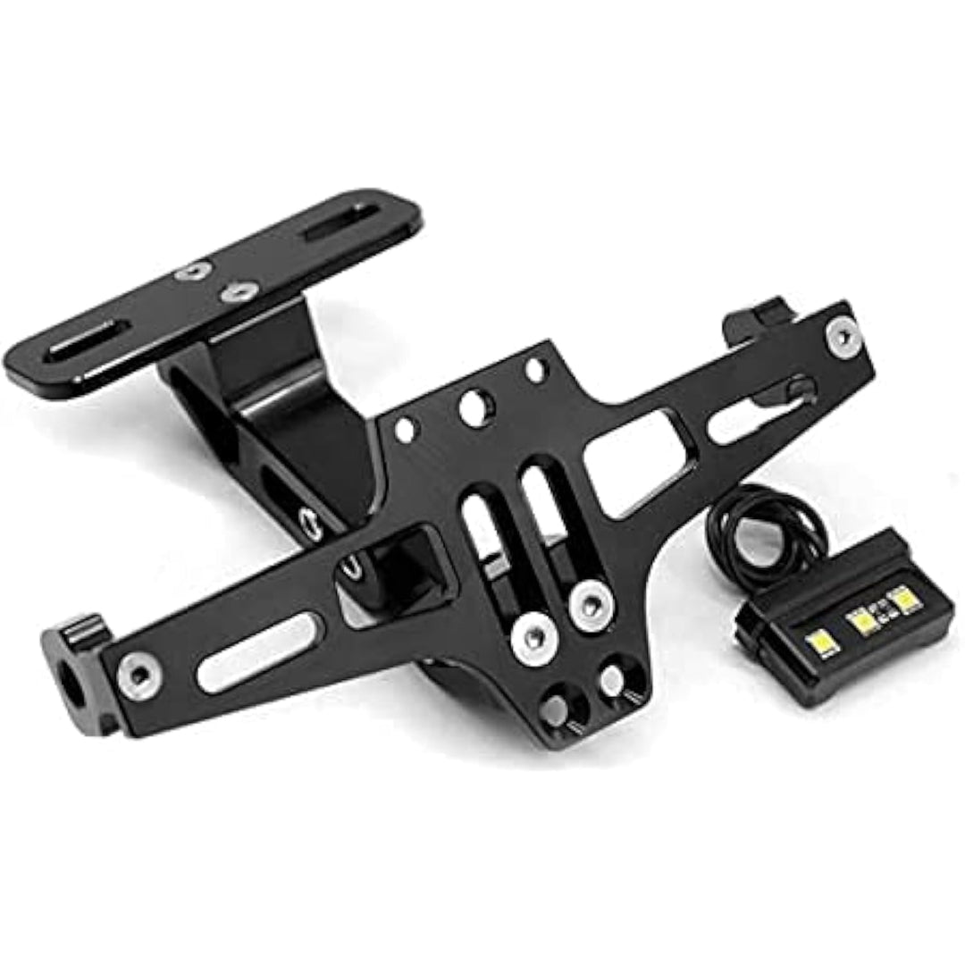 Motorrad Universal Wing Removal Kit, Motorrad Verstellbarer Blinker Kennzeichenrahmen mit Aluminium