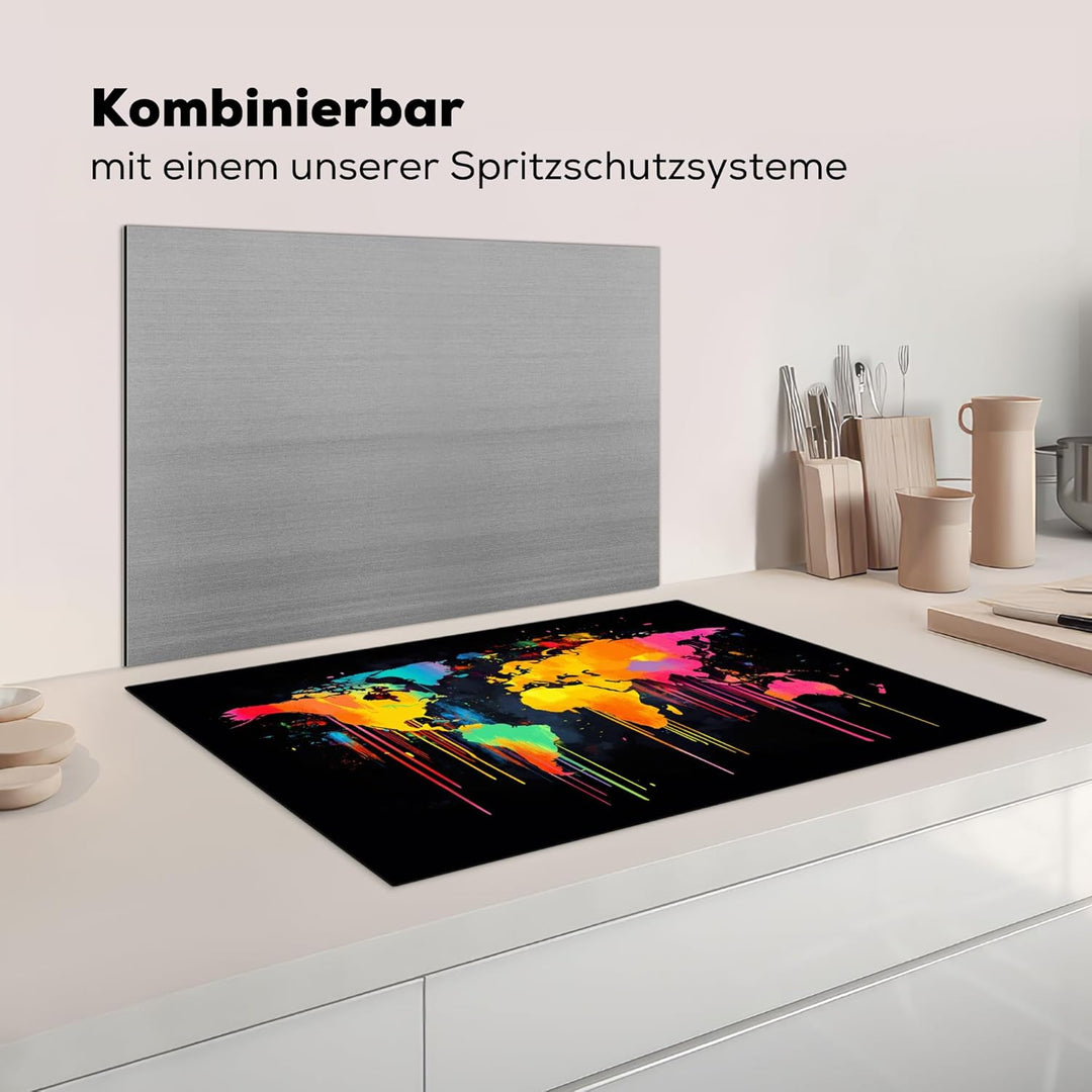 Herdabdeckplatte 80x52 cm Einteilig Induktionsmatte Küche Abdeckung Ceranfeld Herd Abdeckplatte Deko