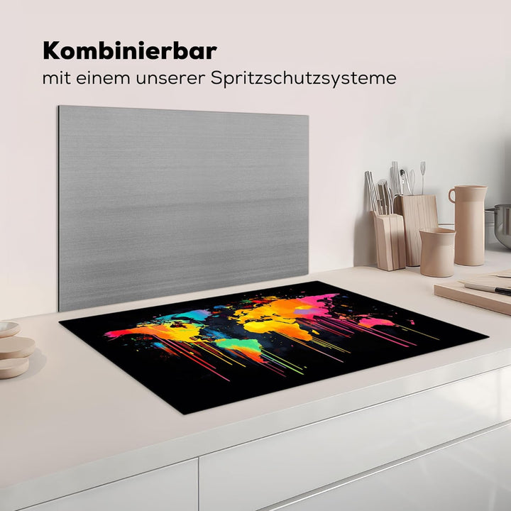 Herdabdeckplatte 80x52 cm Einteilig Induktionsmatte Küche Abdeckung Ceranfeld Herd Abdeckplatte Deko