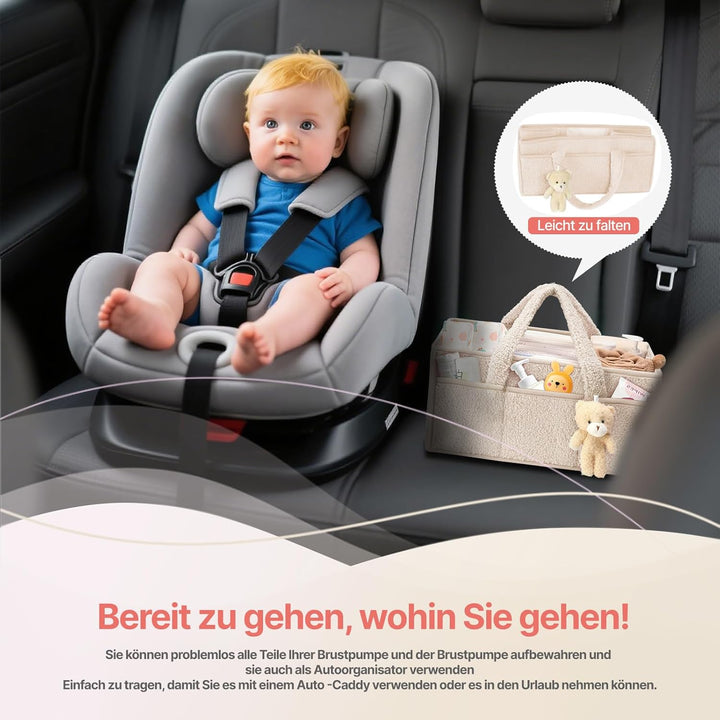 Baby Wickeltasche Organizer，Baby-Windel-Caddy Organizer für Wickeltisch，Multifunktional Tragbar Wick