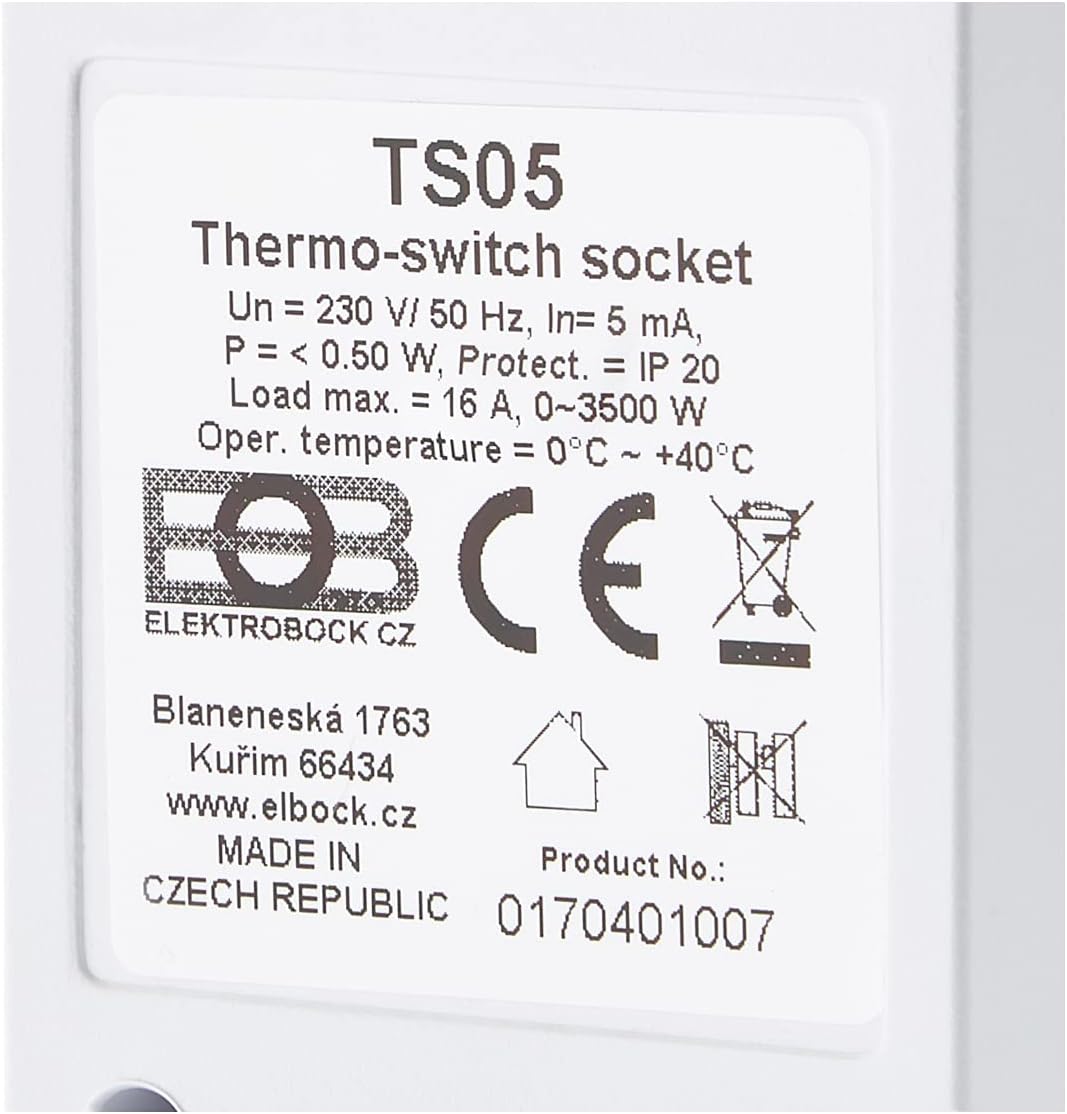 Stiebel Eltron 229339 Infrarot-Quarzstrahler IW 120, Weiss & Elektrobock Steckerthermostat TS05 Ther