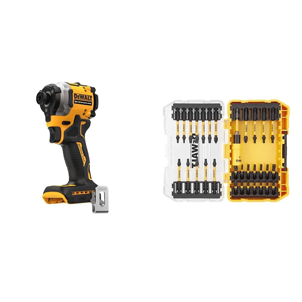 DEWALT DCF850N-XJ power screwdriver/impact driver 1/4 18V Black Yellow & DT70745T Zubehör für Elektr