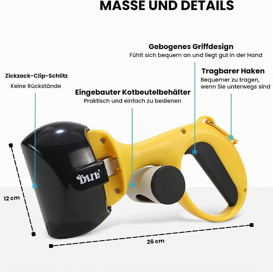 MAGIC SELECT 𝗛𝘂𝗻𝗱𝗲𝗸𝗼𝘁𝘀𝗰𝗵𝗮𝘂𝗳𝗲𝗹𝗻. Ungiftiger Kotschaufel aus ABS, Leicht und Langlebig, mit Haken und