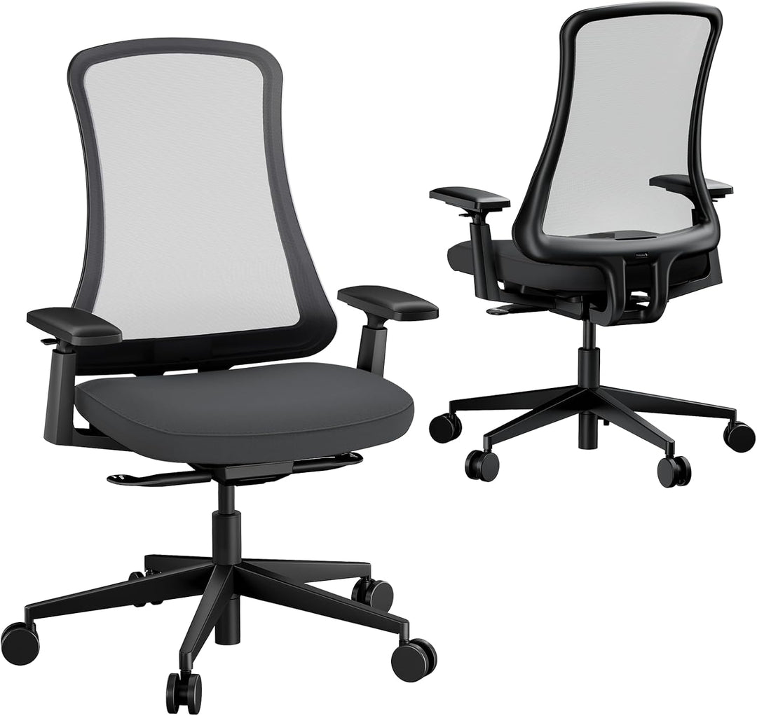 ProtoArc Flexer Ergonomischer Bürostuhl – Schreibtischstuhl mit Sitztiefenverstellung, konturiertem
