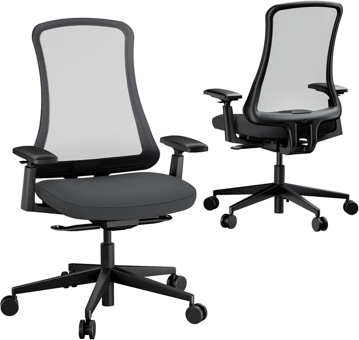 ProtoArc Flexer Ergonomischer Bürostuhl – Schreibtischstuhl mit Sitztiefenverstellung, konturiertem