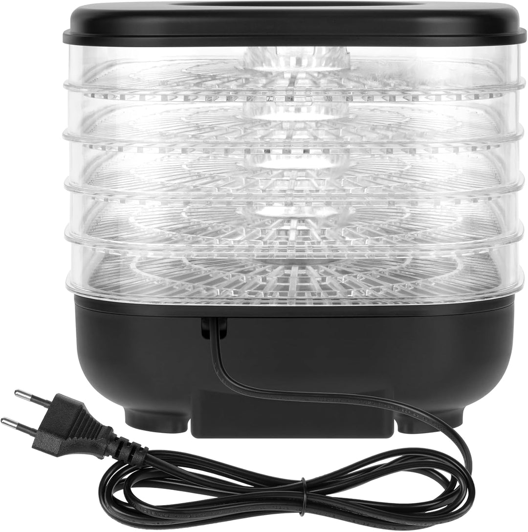 Teesa Pilztrockner Gemüse Obst Leistung 300W 5 Klar Sit LCD Display Thermokreislauf Temperaturregelu