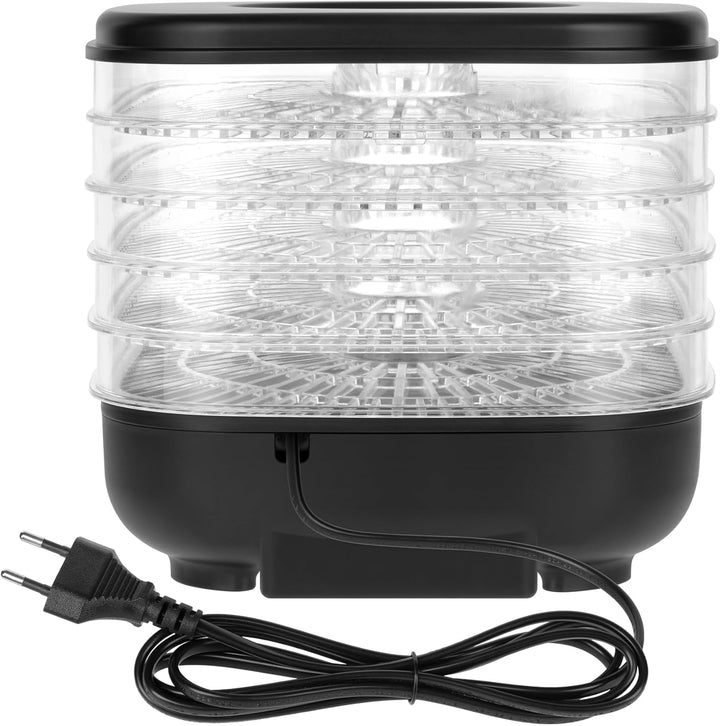Teesa Pilztrockner Gemüse Obst Leistung 300W 5 Klar Sit LCD Display Thermokreislauf Temperaturregelu
