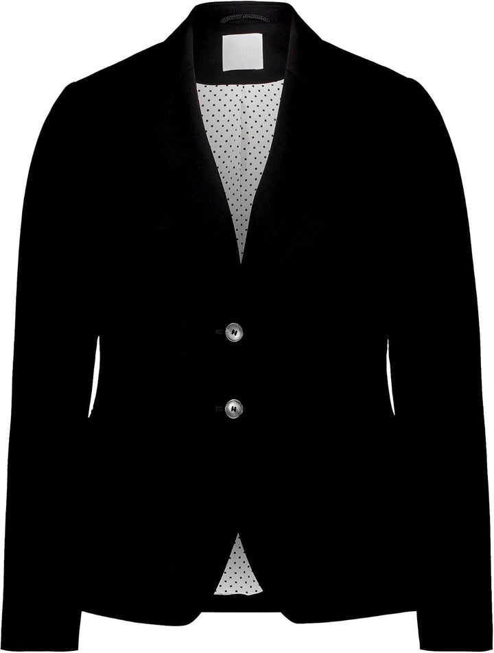 Betty &amp; Co Damen Klassischer Blazer mit Taschen 38 Schwarz, 38 Schwarz