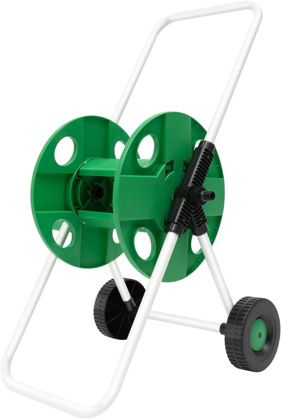Schlauchwagen Schlauchtrommel für 50 m (1/2 Zoll) Schlauch, Gartenschlauchwagen mit Rädern, Platzspa
