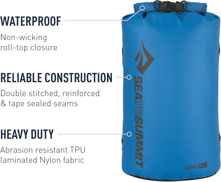 Sea to Summit Big River Drybag Wasserfester Stausack Packsack 3XL Black (Schwarz), 3XL Black (Schwar