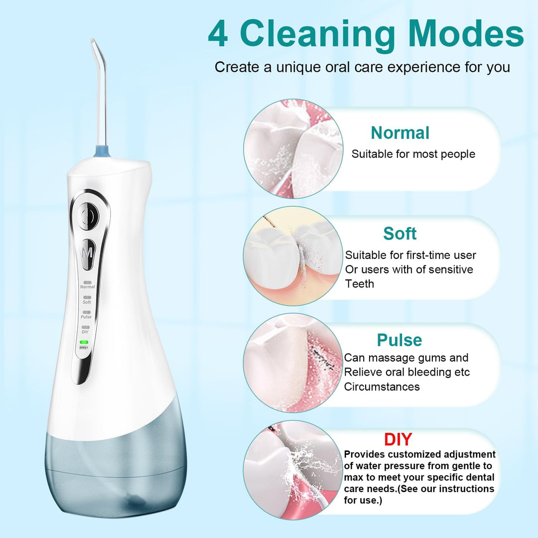 Munddusche Kabellos Trragba Elektrische 320ML Wassertank Zahndusche IPX7 Wasserdicht für Oral Health