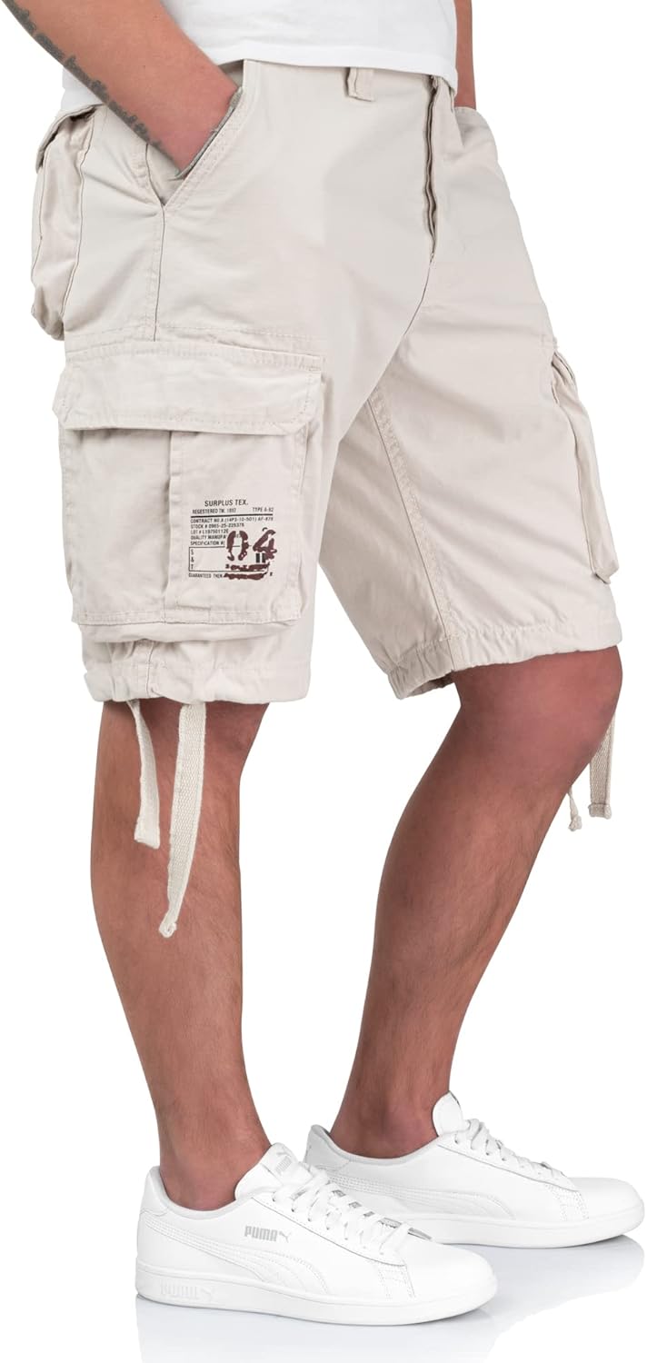 Surplus Raw Vintage Airborne Herren Cargo Shorts S Mattweiss, S Mattweiss