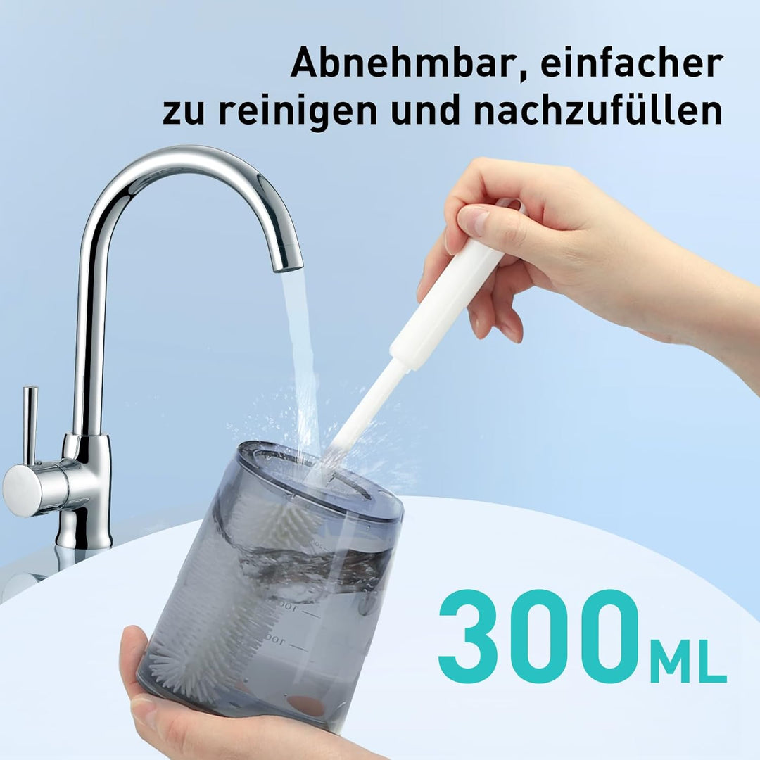 COSLUS Munddusche Kabellos Elektrischer Zahnreiniger: 4 Modi Mundduschen Kabellos 300ml Wassertank M