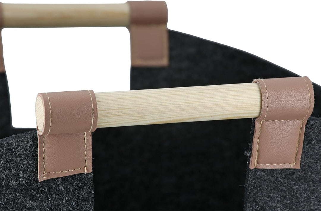 GILDE Holzkorb für Kaminholz gross Kaminholztasche Brennholzkorb aus robustem Filz – Kaminholzkorb–