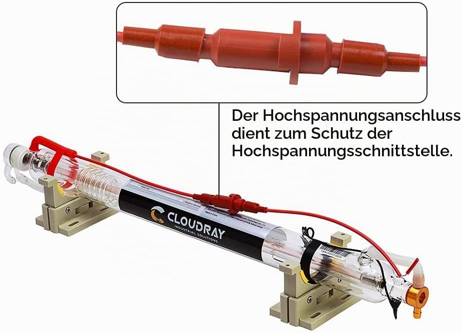 Cloudray CO2 Laser Tube Laserröhre 50W 60W 70W CO2 Glasröhre 1000mm Länge &amp; 50mm DM für CO2 Lasergra