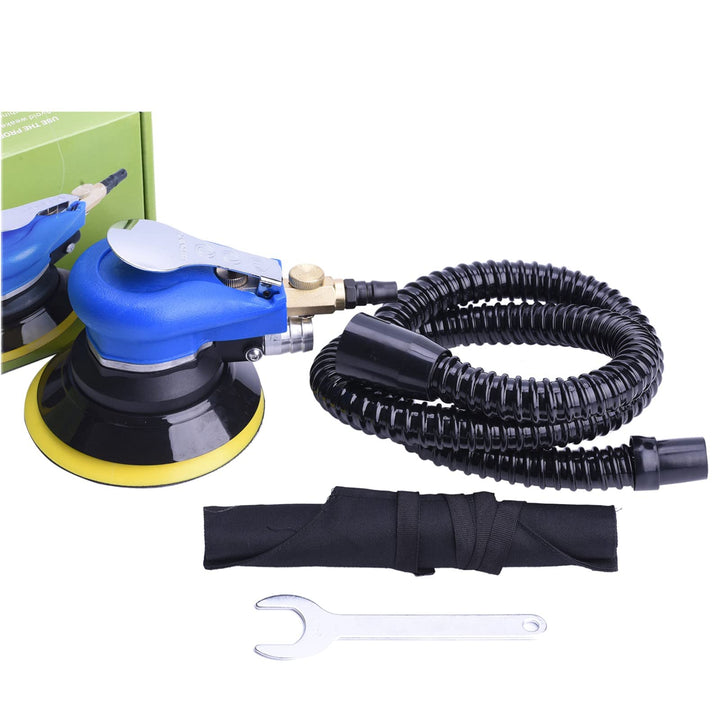 Staubfrei Exzenterschleifer Druckluft 125mm, Multischleifmaschine mit Staubsammler, professionelle P