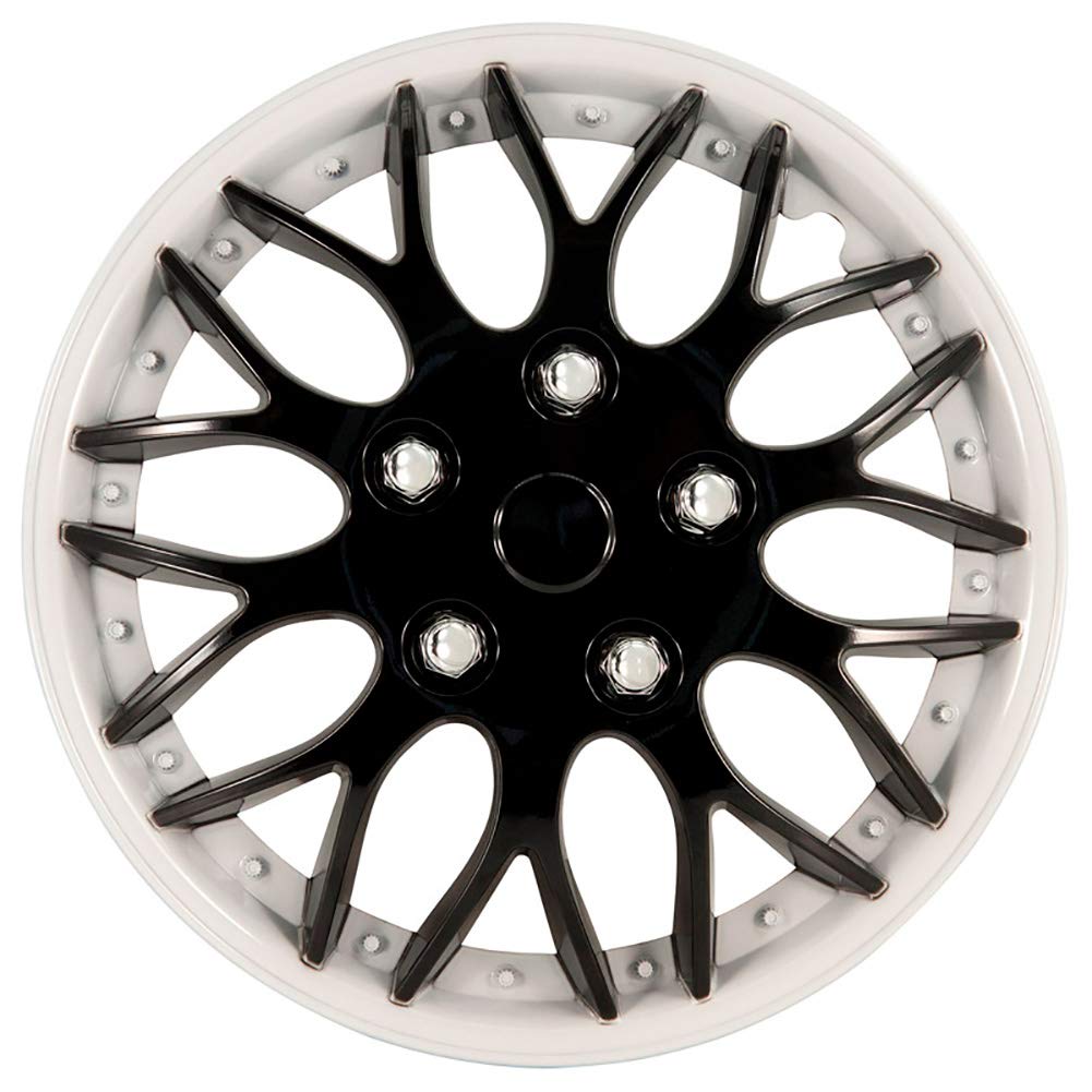 AUTO-STYLE Satz Radzierblenden Missouri 16-Zoll Schwarz/Weiss unrandet 16-inch Schwarz/Weiss Umrande