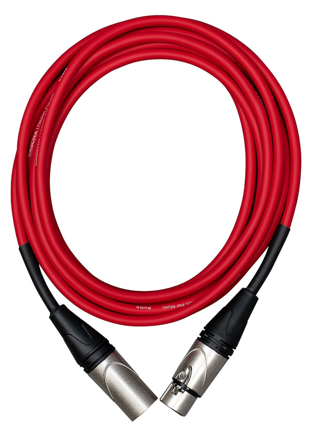 Cascha Advanced Line Microphone Cable, Red, 15m