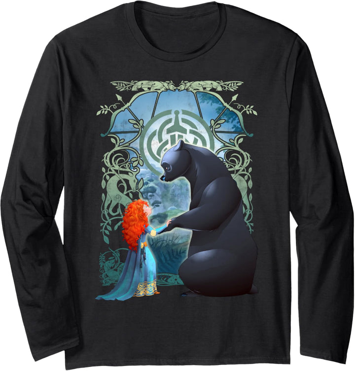 Disney Pixar Brave Merida And Bear Profile Portrait Langarmshirt
