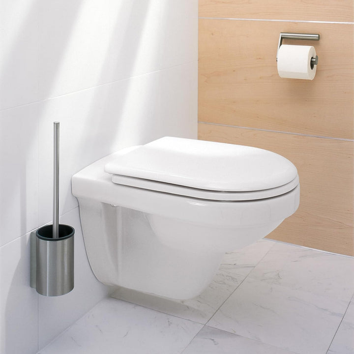KEUCO Toilettenbürsten-Garnitur aus Edelstahl und Kunststoff grau, Wandmontage, WC-Bürste mit Halter