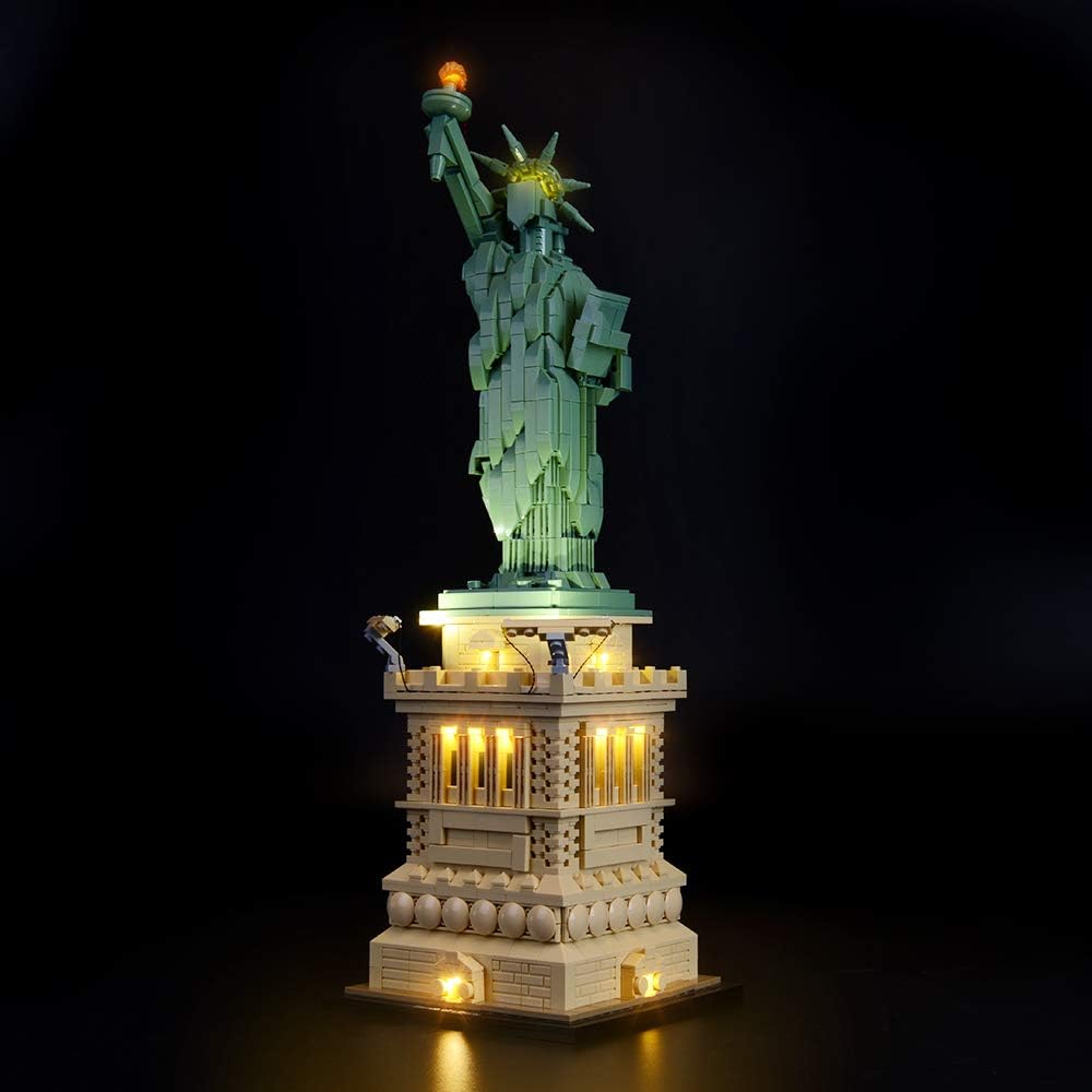 Briksmax Led Beleuchtungsset für Architecture Freiheitsstatue, Kompatibel Mit Lego 21042 Bausteinen