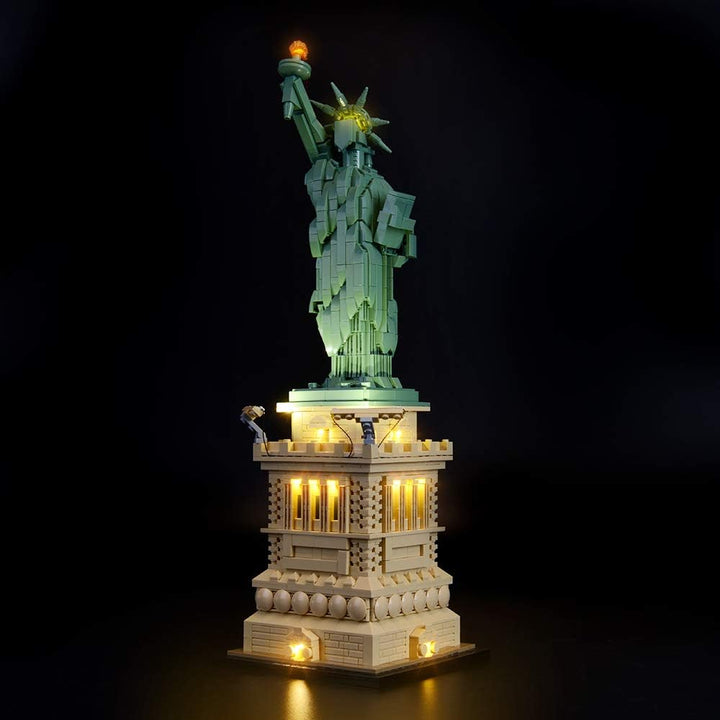 Briksmax Led Beleuchtungsset für Architecture Freiheitsstatue, Kompatibel Mit Lego 21042 Bausteinen