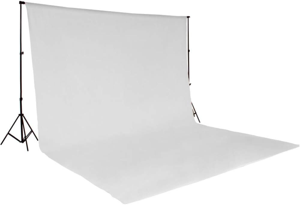 tectake® Teleskop Fotostudio Komplettset Hintergrundsystem inkl. Hintergrund 6x3 m + Tasche - Divers