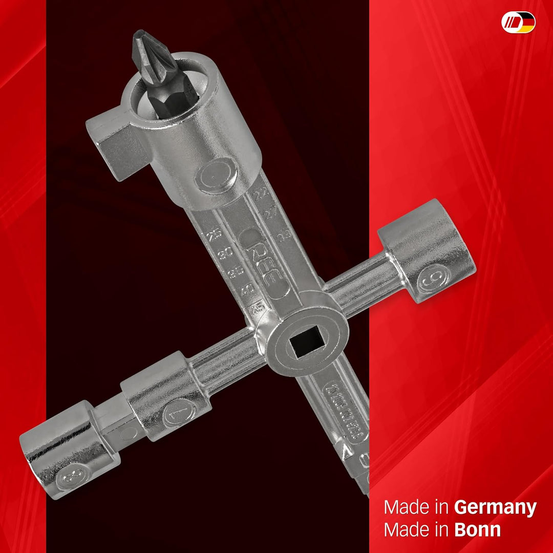 Multipick Universalschlüssel Set [magnetische Aufsätze] Schaltschrankschlüssel - Multifunktionsschlü