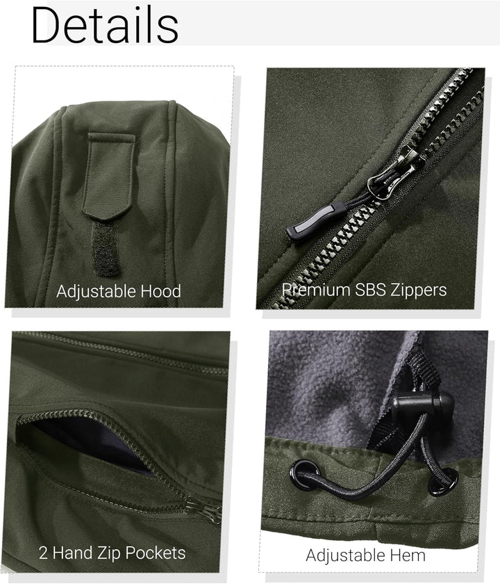 Outdoor Ventures Damen Softshelljacke Kurze Gefütterte Funktionsjacke Wasserdichte Übergangsjacke mi
