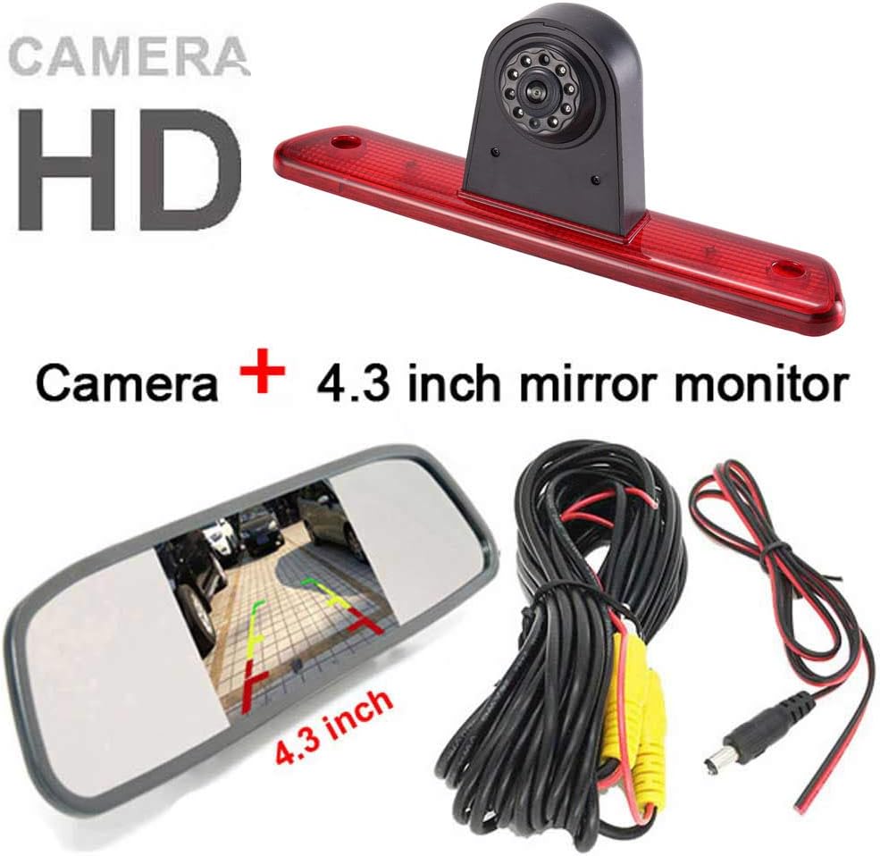 【4.3'' Rückspiegel Monitor + Rückfahrkamera Transporter】im 3. Bremsleuchte HD Rückfahrkamera für Cit