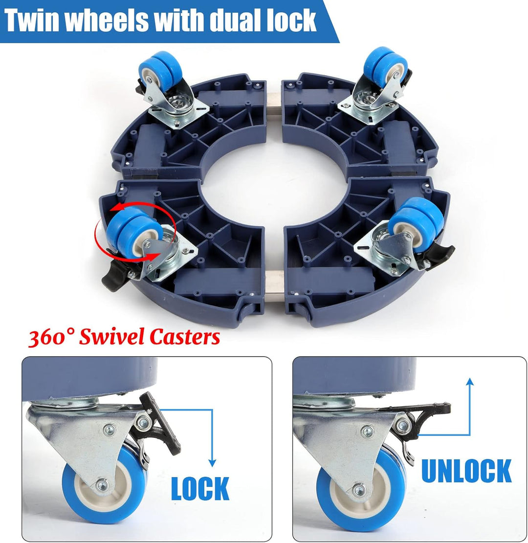W B D WEIBIDA Pflanzenroller mit 360 ° Drehbare Rädern Schwerlast Tragkraft 200 KG, Ø 40-54cm Pflanz
