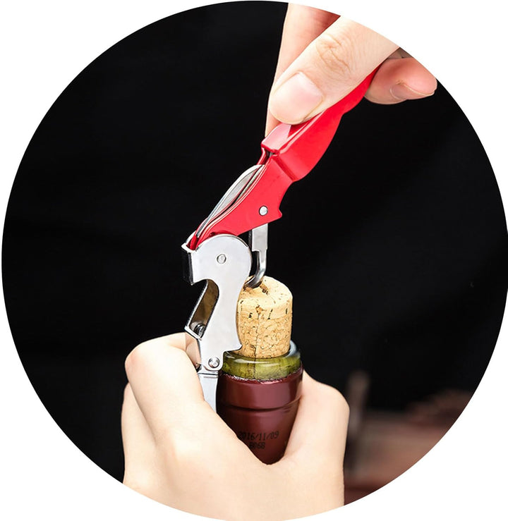Weinflaschenöffner, Professionelle Kellner Korkenzieher Weinöffner Set, Edelstahl Scharniere Weinsch